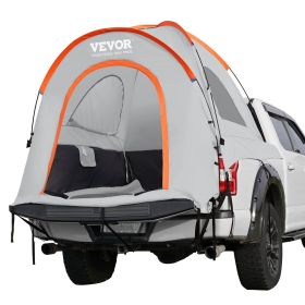 Truck Bed Tent, 5.5'-6' Pickup Truck Tent with Rain Layer and Carry Bag, Waterproof PU2000mm Double Layer Truck Tent for Camping
